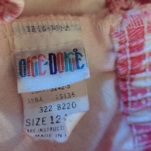 Okie dokie pink and white checkered shorts size 12 months - Picture 2 of 6